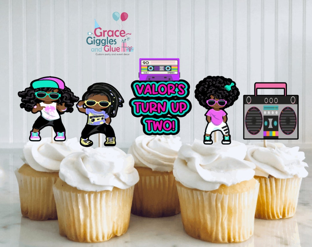 Hip Hop Birthday Themed Cupcake Toppers Etsy