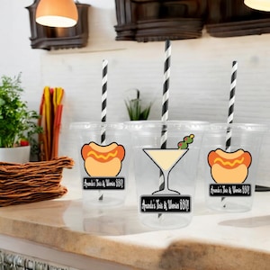 Weenies and Tinis Party Cups, Tinis and Weenies Favor Cups