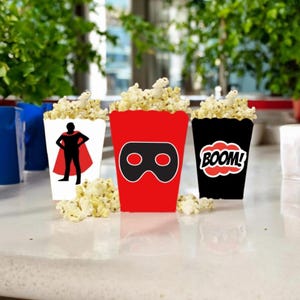 Superhero Themed Favor Boxes, Superhero Snack Boxes