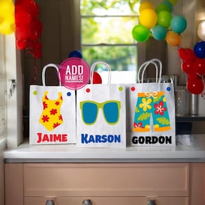 Pool Party Favor/Snack Bags, Summer  Party Bags