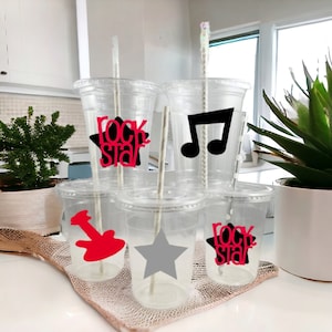 Rock Star Themed Party Cups