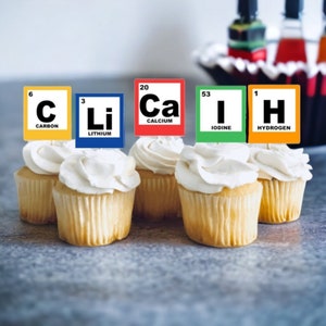 Science Periodic Table Cupcake  Toppers
