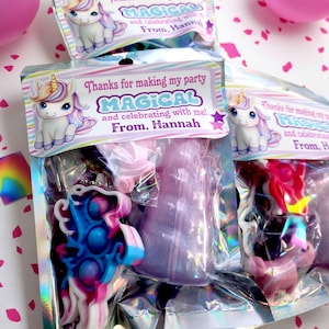 Unicorn Party Favors, Assembled Rainbow Unicorn Party Favors, Unicorn Goodie Bag,  Valentines Kids Party Favors, Classroom Student Gift