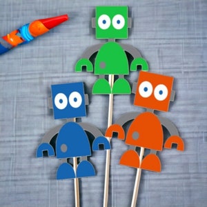 3pc Robot Themed Centerpiece