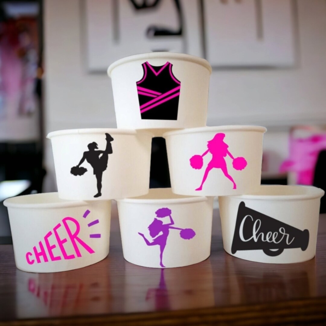 Cheerleader Themed Snack Cups, Cheer Favor Cups - Etsy