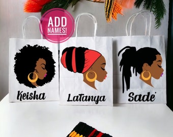 Black Women Favor Bags, Black Queen Favor Bags