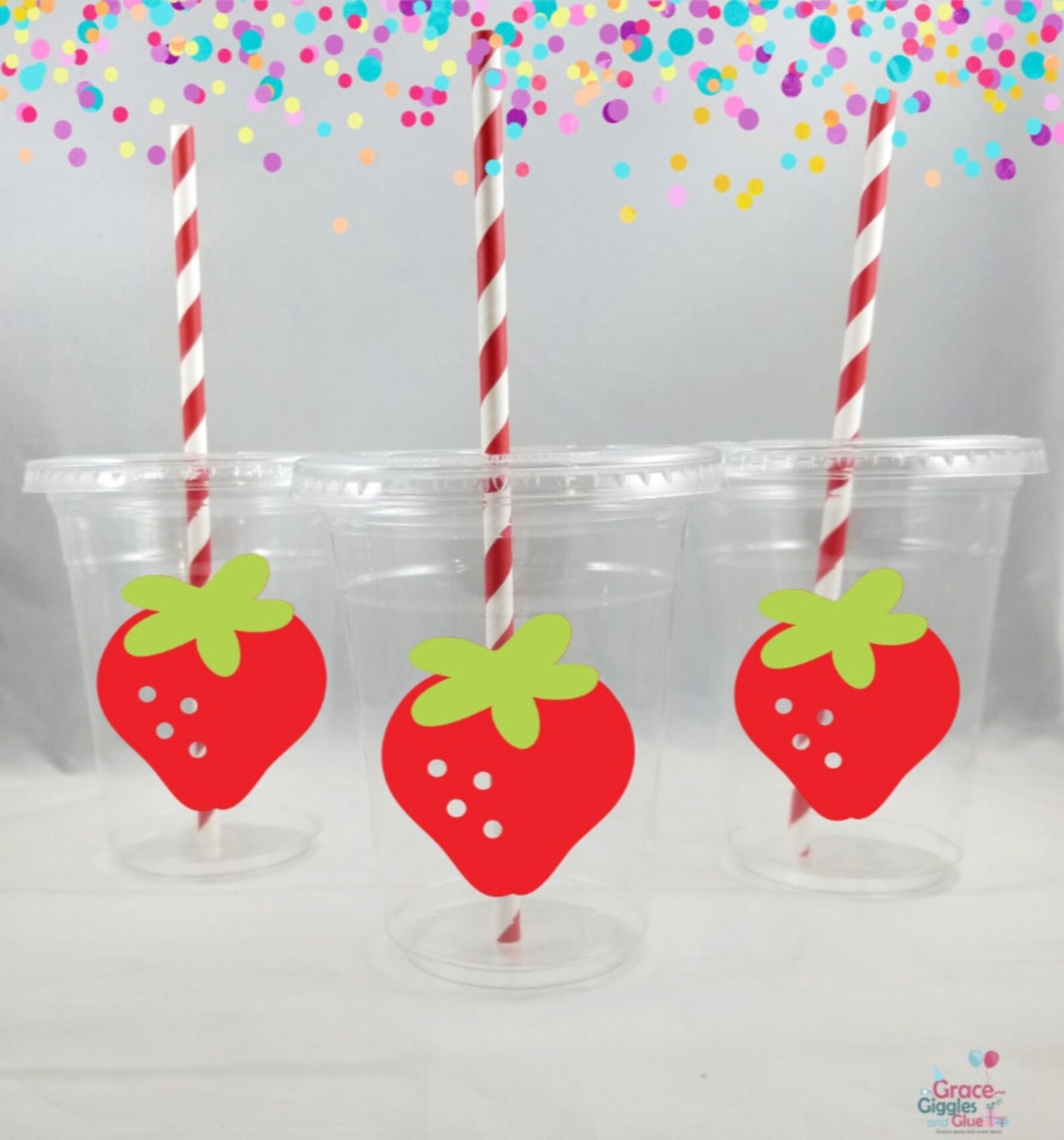 Strawberry Themed Party Cups - Etsy