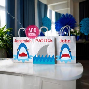 Custom Shark Themed Party Bags