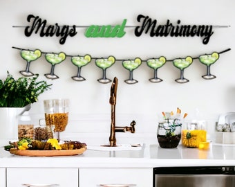 Margs and Matrimony Banner, Last Toast On the Coast Banner, Bachelorette Coastal Banner, Bridal Shower Banner