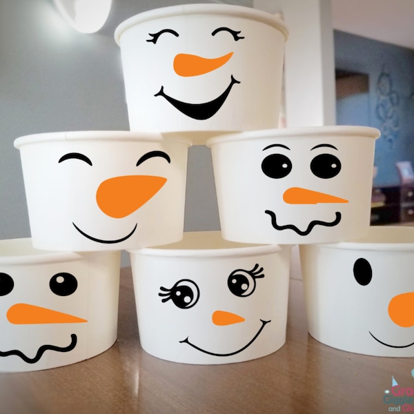 Snowman Party Snack Cups, Snowman Party Favors