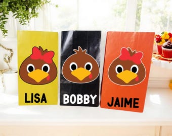Turkey Party Bags, Thanksgiving Party Favors
