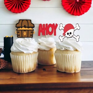 Pirate Themed Cupcake Toppers