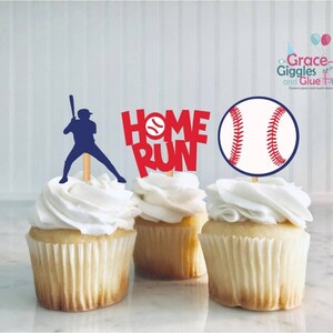 Baseball Themed Cupcake Toppers