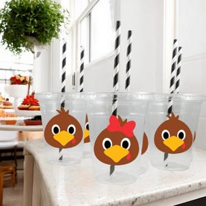 Turkey / Thanksgiving Themed Party Cups