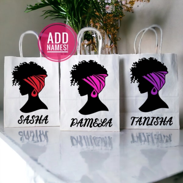 Black Woman Party Bags, Afro Queen Party Favors