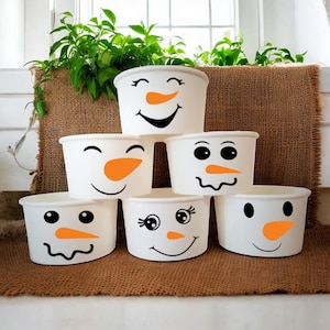 Snowman Party Snack Cups, Snowman Party Favors