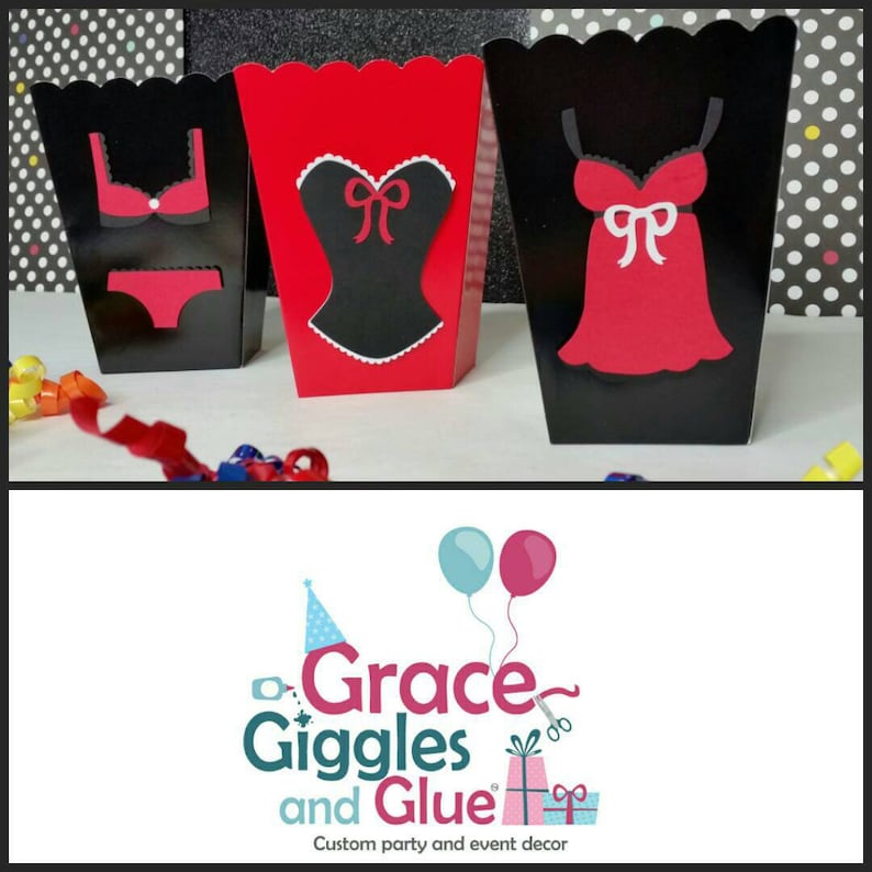 Lingerie/Bachlorette Party Favor Boxes, Bachlorette Party Favor Box, Lingerie Party Favors image 4
