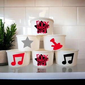 Rock Star Party Snack Cups
