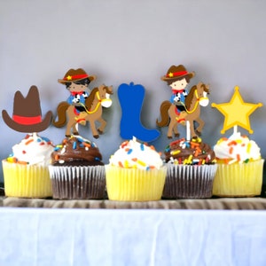 Cowboy Themed Cupcake Toppers, Wild West Cupcake Toppers - Etsy