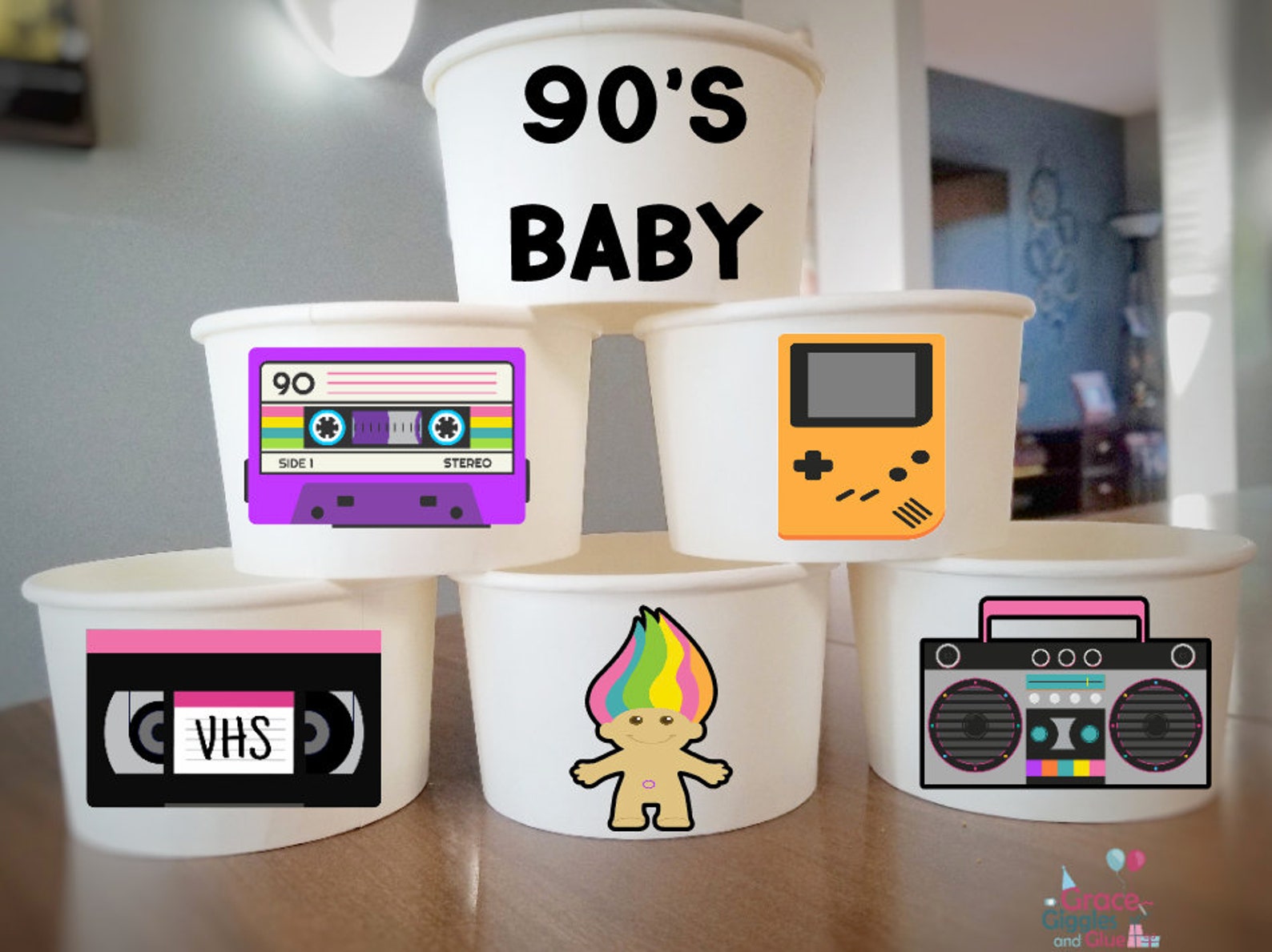 90s Party Snack Cups 90s Party Favors - Etsy