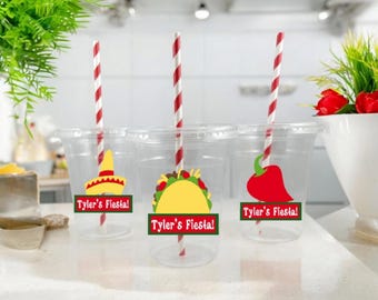 Personalized Taco Party Themed Party Cups