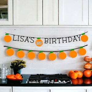 Little Cutie Banner, Orange Party Banner