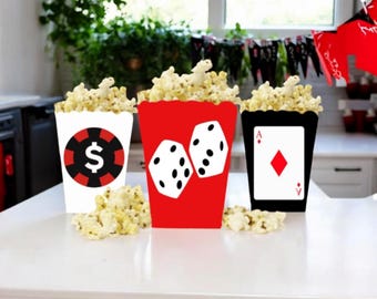 Poker/Casino Inspired Snack/Favor Boxes, Poker Favors
