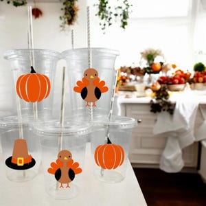 Thanksgiving/ Little Turkey Themed Party Cups