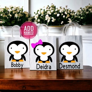 Personalized Penguin Favor Bags