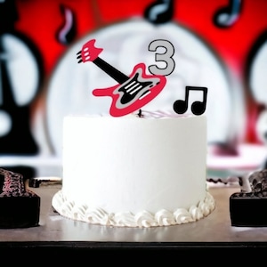 2pc Rockstar/Rock N Roll Cake Topper