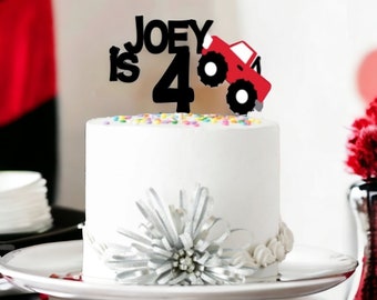 Personalized Monster Truck Themed Cake Topper