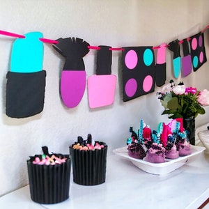 Makeup Banner, Makeup Garland, Spa/Beauty Party Garland