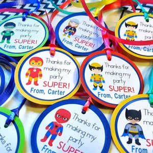 Superhero Favor Tags