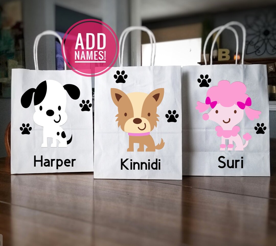 Puppy Party Bags Dog Party Favors Etsy