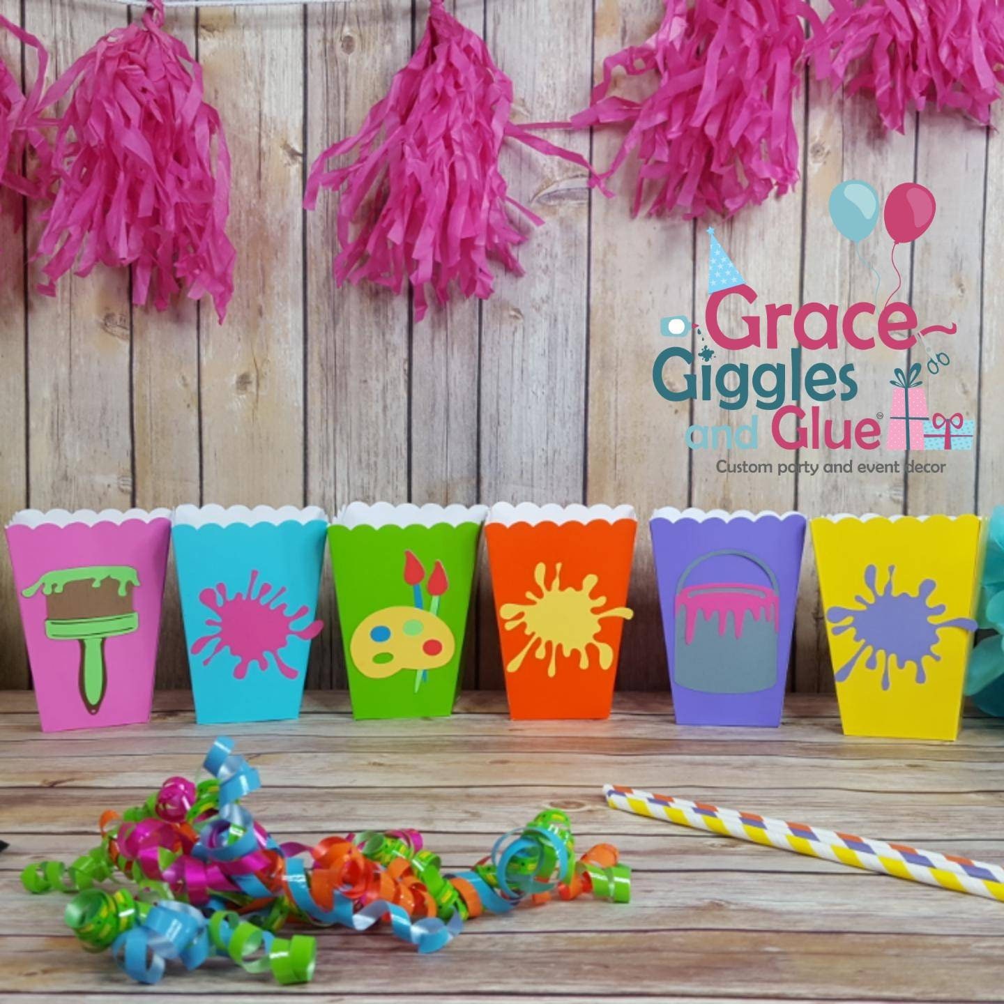 10 Paint/Crafts Party Favor Boxes Etsy