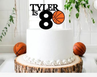Personalized Basketball Themed Cake Topper