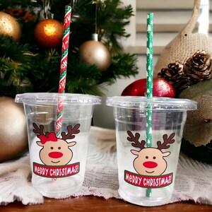 Personalized Reindeer Themed Party Cups!