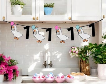 One Silly Goose Banner, Silly Goose Garland, Goose Birthday Banner