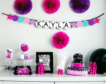 Custom Friendship Bracelet Party Banner, Taylor Friend Ship Themed Decor, Decorations, Teen Name Bead