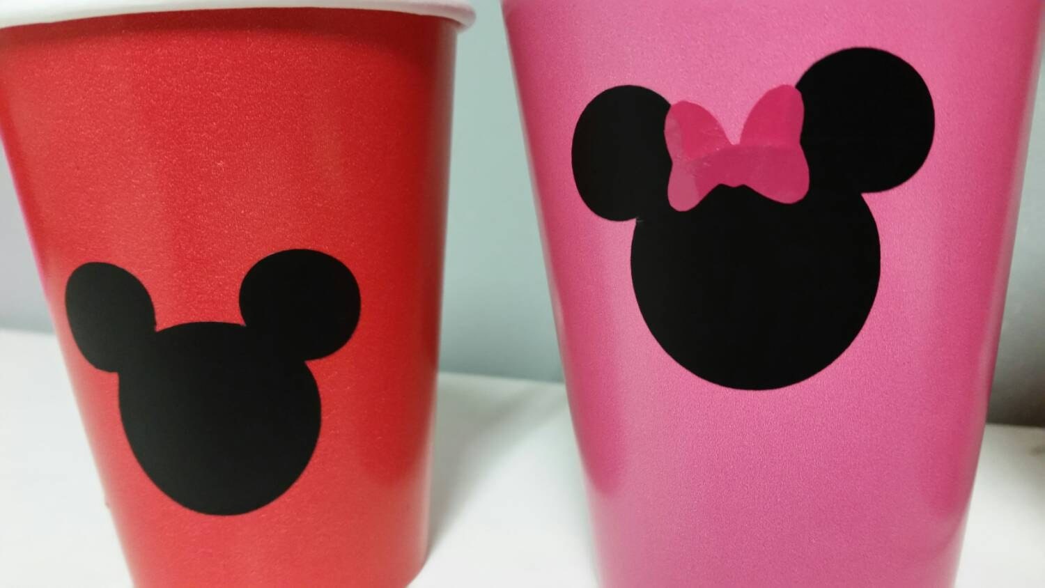 12 Personalized Mickey Mouse Cups Etsy