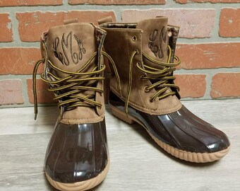 monogrammed sperry duck boots