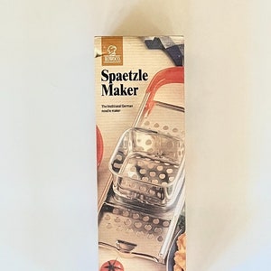 Spaetzle Maker – Make Homemade Traditional German Noodles -  Easy to Use/Clean - Rowco/Wilton Industries - Vintage Kitchen Accessory