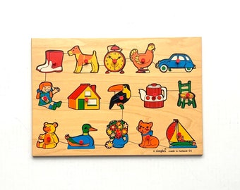 vintage children's wooden puzzles