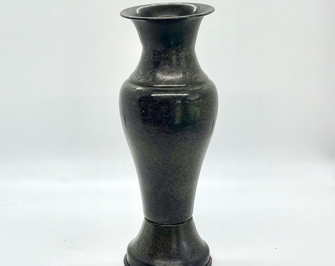 Elegant Expressions by Hosley Rustic Metal Vase Vintage 1990s Home