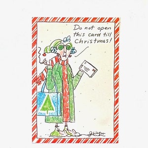 Single Card - Maxine Christmas Card - Humorous Holiday Message - Collectible Stationery – Vintage Holiday Greeting Card