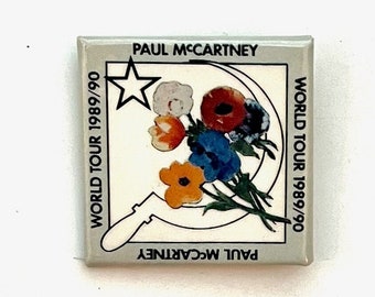 Vintage Paul McCartney World Tour 1989-90 Pin: Rock & Roll Memorabilia