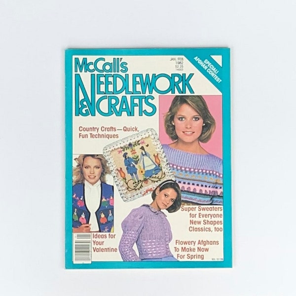 McCall's Needlework and Crafts – January/ February 1982 – Country Crafts - Vintage Crafts – Collectible Magazine