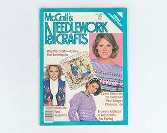 Vintage McCall's Needlework & Crafts Magazine: January/February 1982