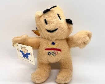 Barcelona 92 Olympic Mascot, Cobi Plush, Suction Cup Toy, With Original Tag