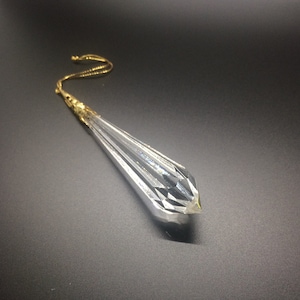 Vintage Icicle Ornament - Crystal Acrylic - Golden Accents, Classic Christmas Ornament - 1980&#39;s - Holiday Decor and Decoration